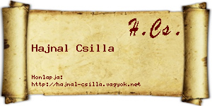 Hajnal Csilla névjegykártya
